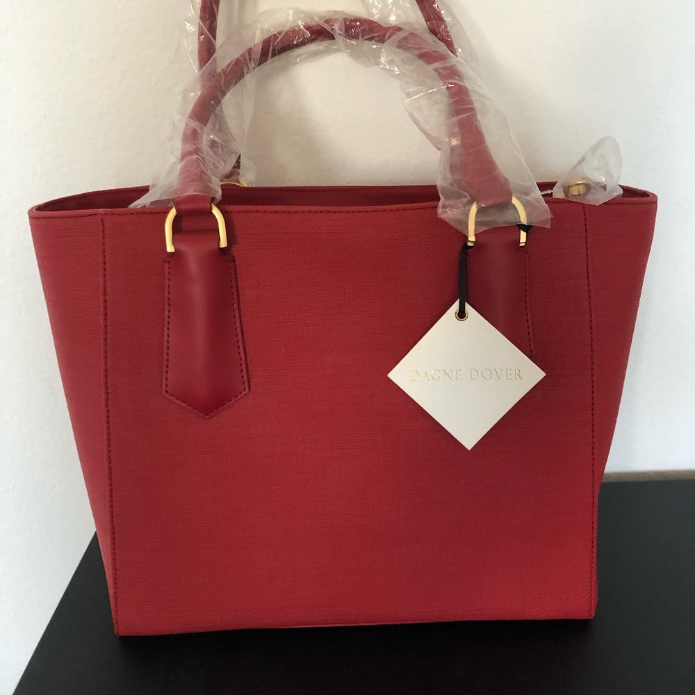 NTW Red Dagne Dover Midi Tote - Dark Cherry